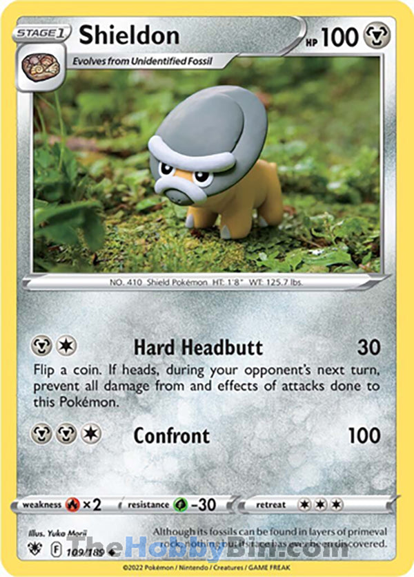 Shieldon #109/189 Uncommon - Astral Radiance Pokemon card