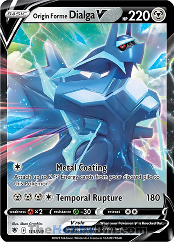 Origin Forme Dialga V #113/189 Ultra Rare - Astral Radiance Pokemon card