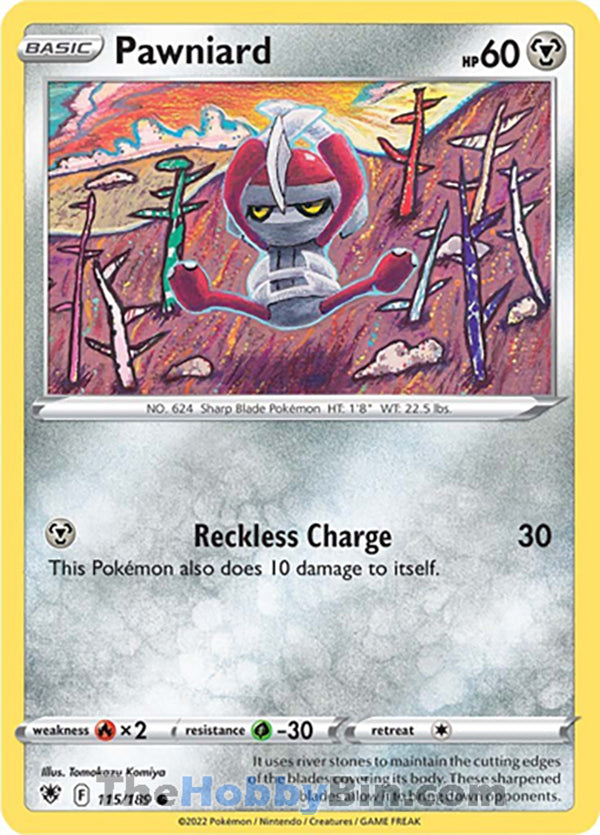 Pawniard #115/189 Common - Astral Radiance Pokemon card