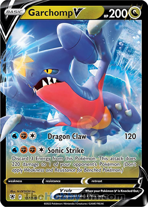 Garchomp V #117/189 Ultra Rare - Astral Radiance Pokemon card