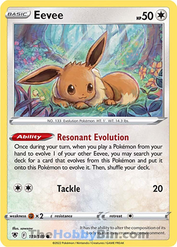 Eevee #119/189 Common - Astral Radiance Pokemon card