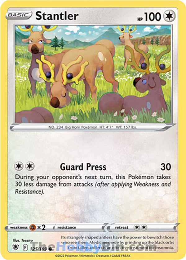 Stantler #125/189 Common - Astral Radiance Pokemon card