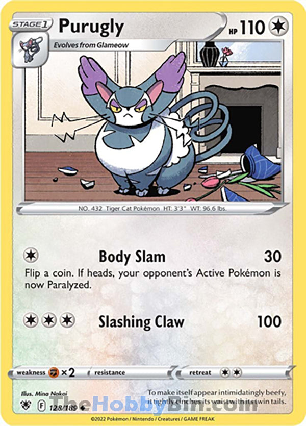 Purugly #128/189 Uncommon - Astral Radiance Pokemon card