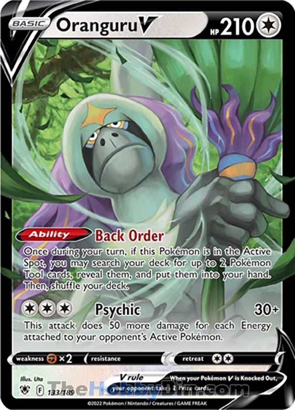 Oranguru V #133/189 Ultra Rare - Astral Radiance Pokemon card