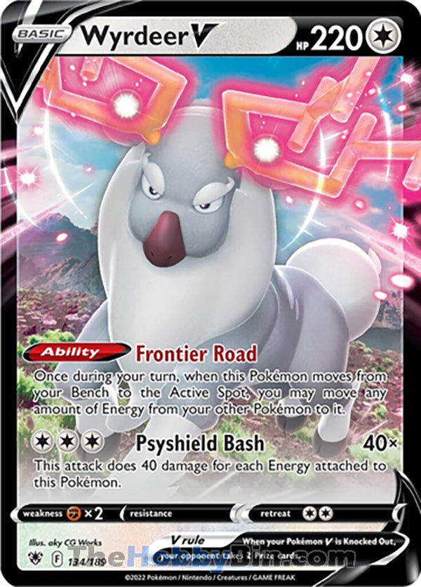 Wyrdeer V #134/189 Ultra Rare - Astral Radiance Pokemon card