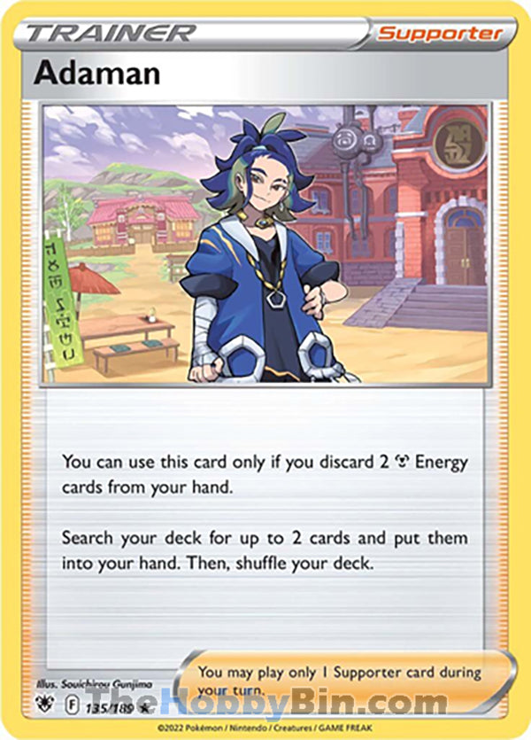 Adaman #135/189 Holo Rare - Astral Radiance Pokemon card