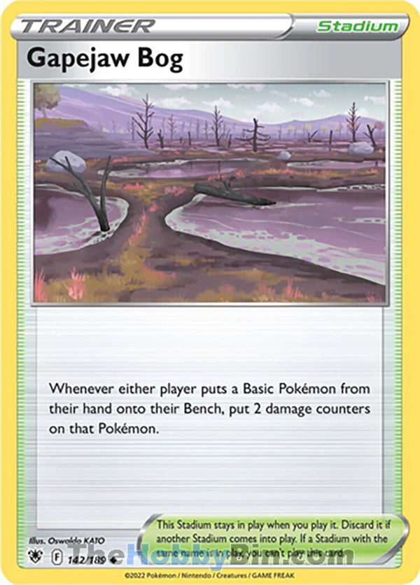 Gapejaw Bog #142/189 Uncommon - Astral Radiance Pokemon card