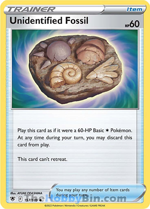 Unidentified Fossil #157/189 Uncommon - Astral Radiance Pokemon card