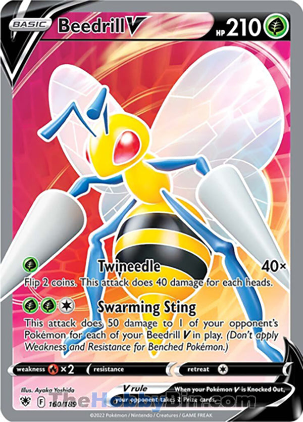 Beedrill V #160/189 Ultra Rare - Astral Radiance Pokemon card