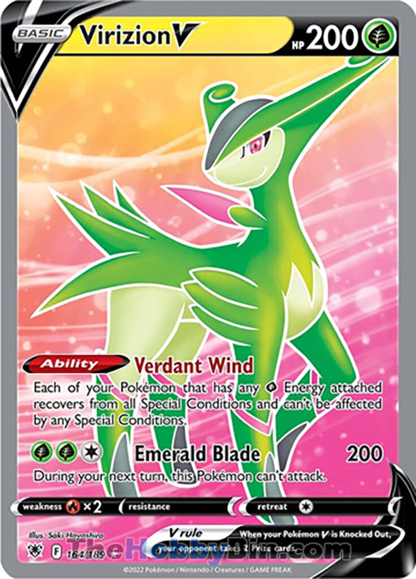 Virizion V #164/189 Ultra Rare - Astral Radiance Pokemon card