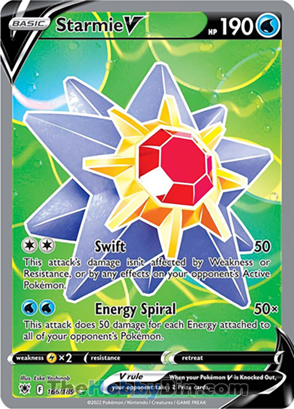 Starmie V #166/189 Ultra Rare - Astral Radiance Pokemon card