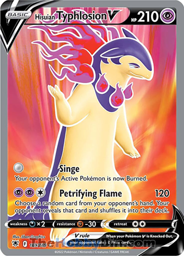 Hisuian Typhlosion V #169/189 Ultra Rare - Astral Radiance Pokemon card