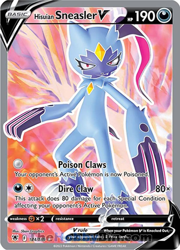 Hisuian Sneasler V #174/189 Ultra Rare - Astral Radiance Pokemon card