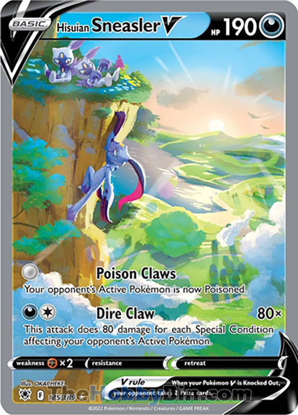 Hisuian Sneasler V #175/189 Ultra Rare - Astral Radiance Pokemon card