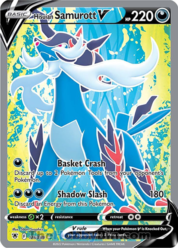 Hisuian Samurott V #176/189 Ultra Rare - Astral Radiance Pokemon card
