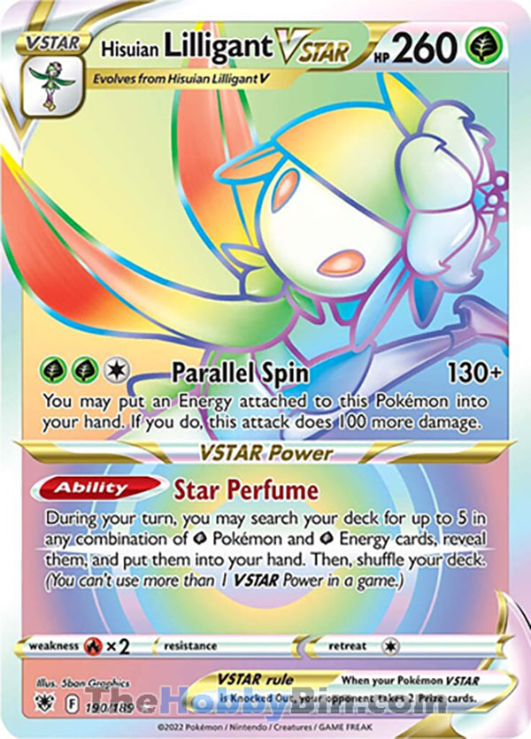 Hisuian Lilligant VSTAR #190/189 Secret Rare - Astral Radiance Pokemon card