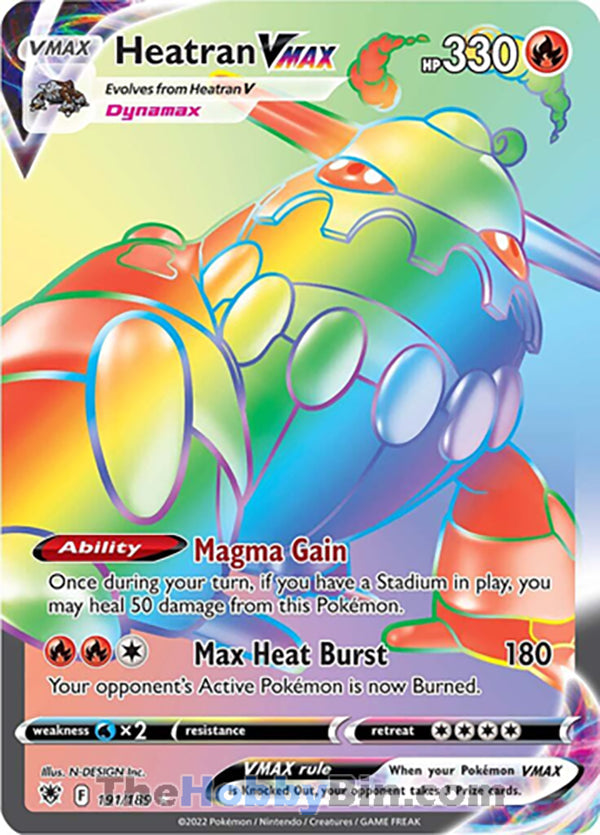 Heatran VMAX #191/189 Secret Rare - Astral Radiance Pokemon card