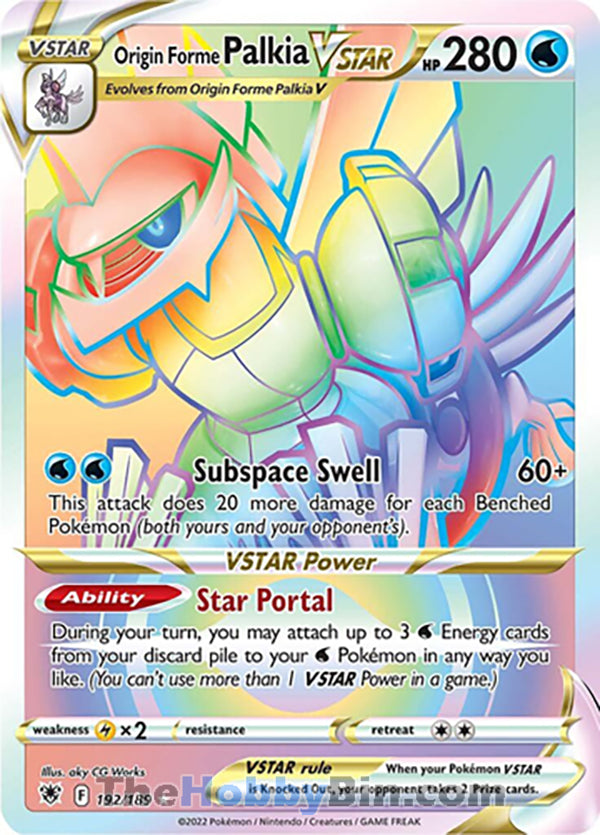 Origin Forme Palkia VSTAR #192/189 Secret Rare - Astral Radiance Pokemon card