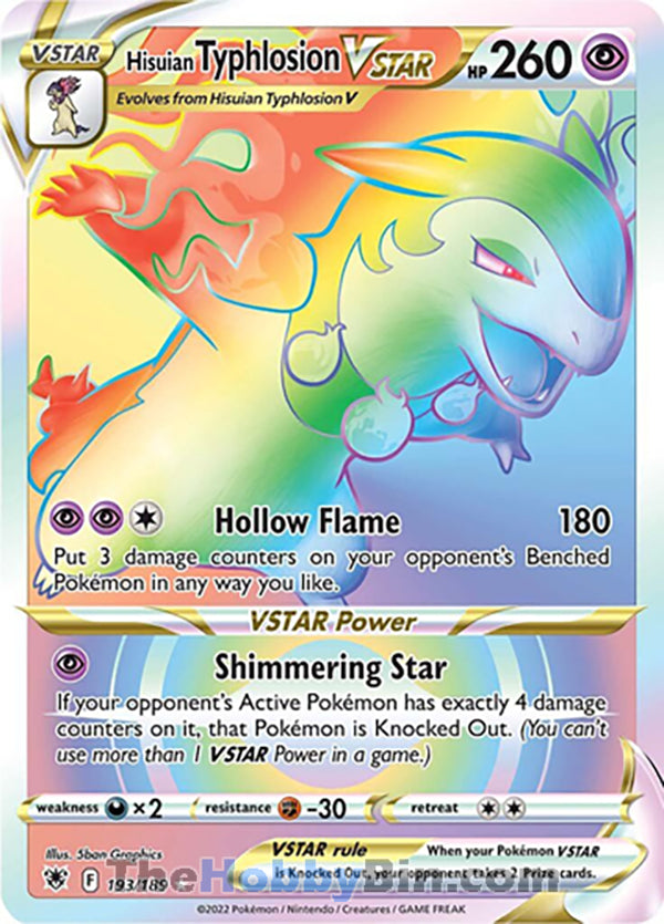 Hisuian Typhlosion VSTAR #193/189 Secret Rare - Astral Radiance Pokemon card