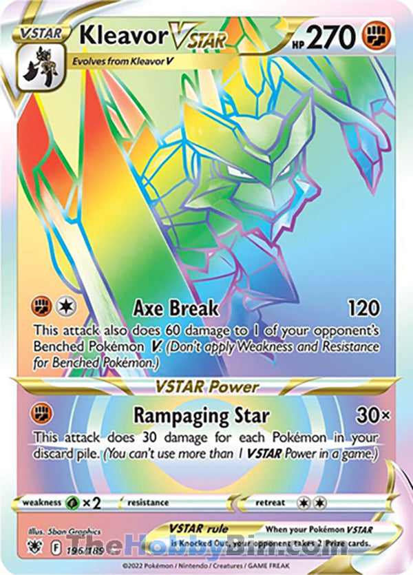 Kleavor VSTAR #196/189 Secret Rare - Astral Radiance Pokemon card