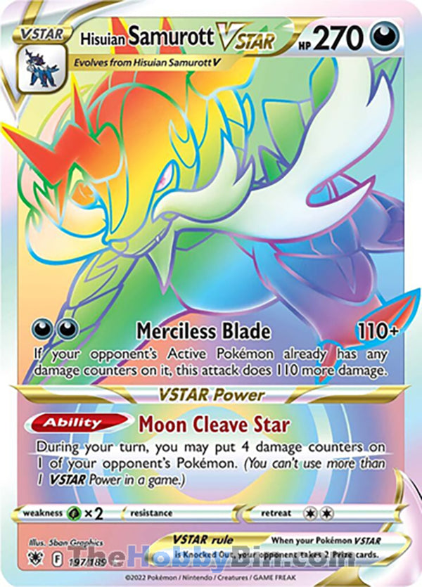 Hisuian Samurott VSTAR #197/189 Secret Rare - Astral Radiance Pokemon card