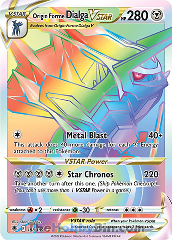 Origin Forme Dialga VSTAR #198/189 Secret Rare - Astral Radiance Pokemon card