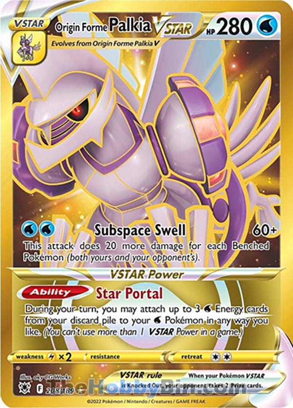 Origin Forme Palkia VSTAR #208/189 Secret Rare - Astral Radiance Pokemon card
