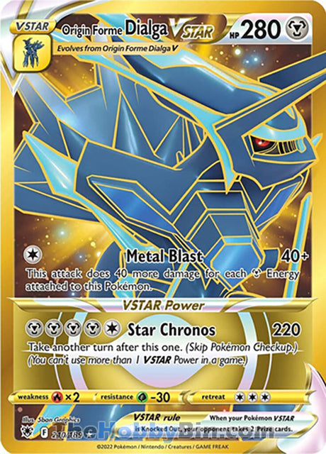 Origin Forme Dialga VSTAR Astral Radiance Secret Rare #210/189