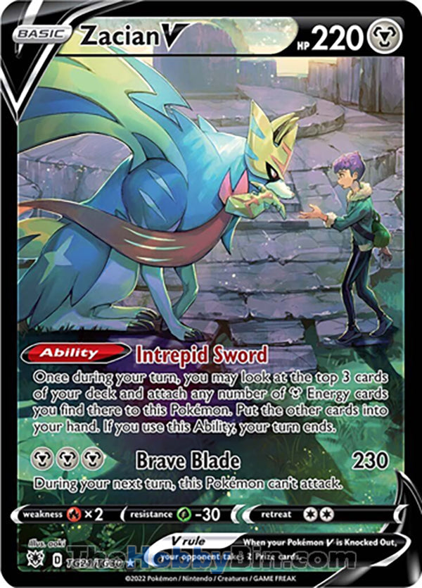 Zacian V #TG21/TG30 Ultra Rare - Astral Radiance Pokemon card