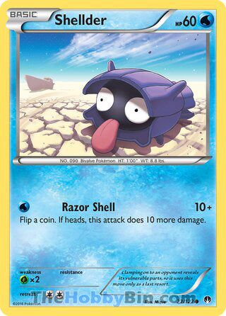 Shellder #22/122 Common - BREAKpoint Pokemon card