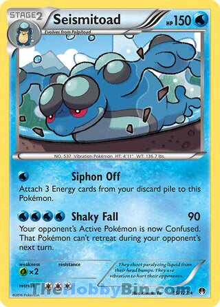 Seismitoad #35/122 Rare - BREAKpoint Pokemon card