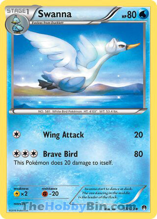 Swanna #37/122 Uncommon - BREAKpoint Pokemon card