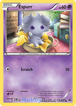Espurr #58/122 Common - BREAKpoint Pokemon card