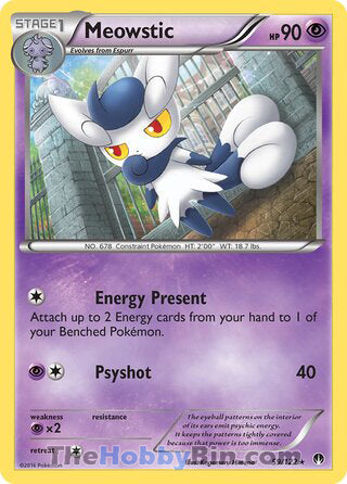 Meowstic #59/122 Rare - BREAKpoint Pokemon card