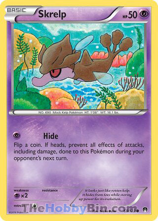 Skrelp #63/122 Common - BREAKpoint Pokemon card