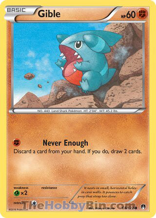 Gible #68/122 Common - BREAKpoint Pokemon card