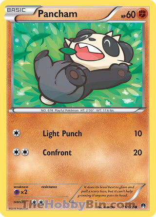 Pancham #71/122 Common - BREAKpoint Pokemon card