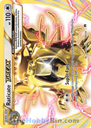Raticate BREAK #89/122 Rare BREAK - BREAKpoint Pokemon card