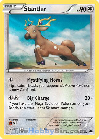 Stantler #91/122 Uncommon - BREAKpoint Pokemon card