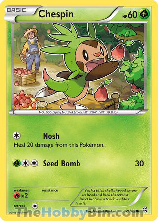 Chespin #7/162 Common - BREAKthrough Pokemon card