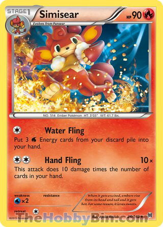 Simisear #24/162 Rare - BREAKthrough Pokemon card