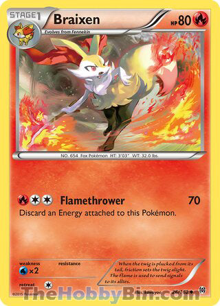 Braixen #26/162 Uncommon - BREAKthrough Pokemon card