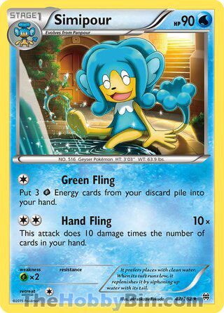 Simipour #42/162 Rare - BREAKthrough Pokemon card