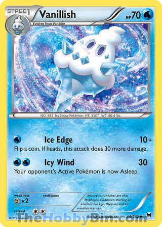 Vanillish #44/162 Uncommon - BREAKthrough Pokemon card