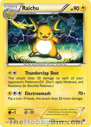 Raichu #49/162 Rare - BREAKthrough Pokemon card