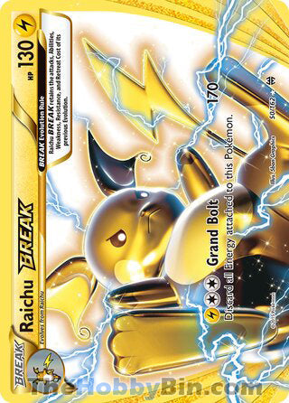 Raichu BREAK #50/162 Rare BREAK - BREAKthrough Pokemon card