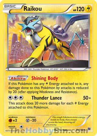 Raikou #55/162 Holo Rare - BREAKthrough Pokemon card