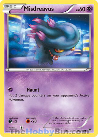 Misdreavus #65/162 Common - BREAKthrough Pokemon card