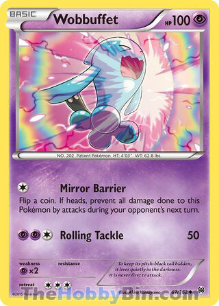 Wobbuffet #67/162 Uncommon - BREAKthrough Pokemon card