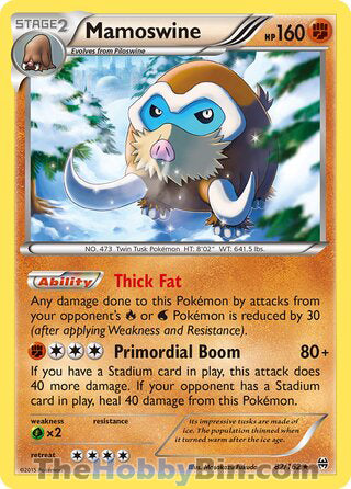 Mamoswine #82/162 Holo Rare - BREAKthrough Pokemon card